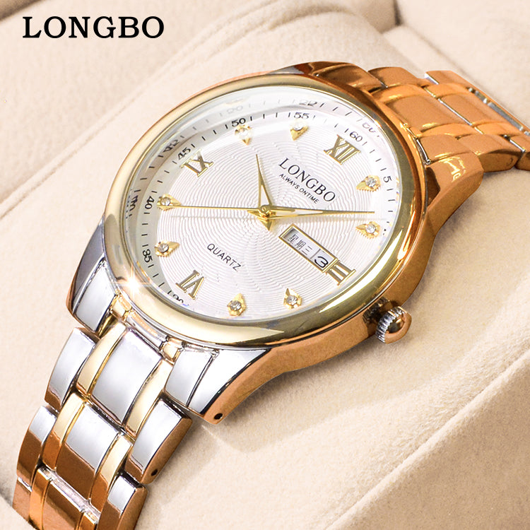 Stainless Steel Luxury Wristwatch