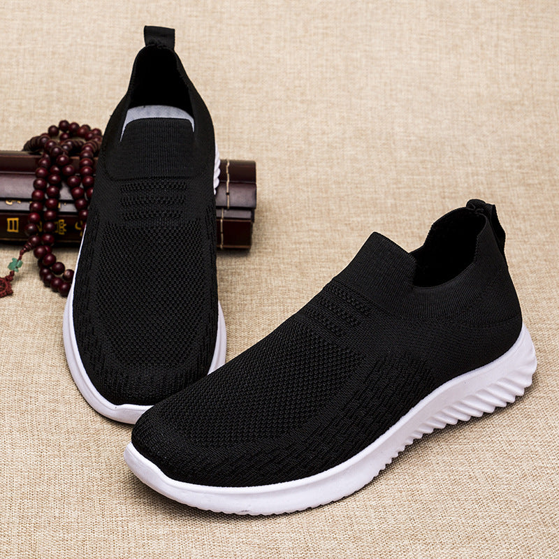 Mesh Men's Black Slip on Breathable Summer Sneakers for Man