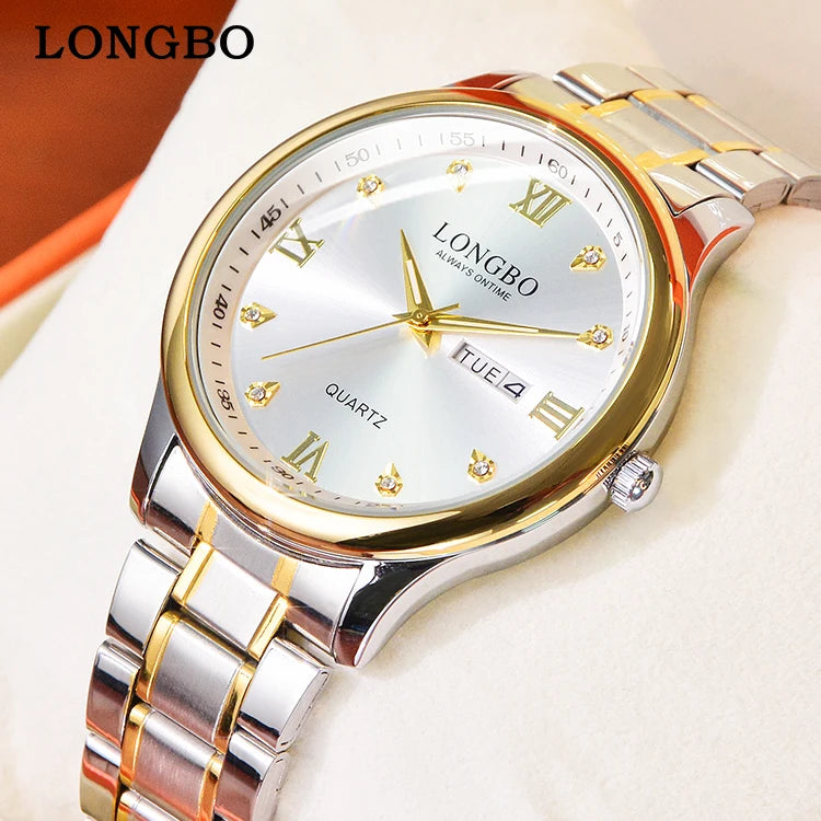 Stainless Steel Luxury Wristwatch
