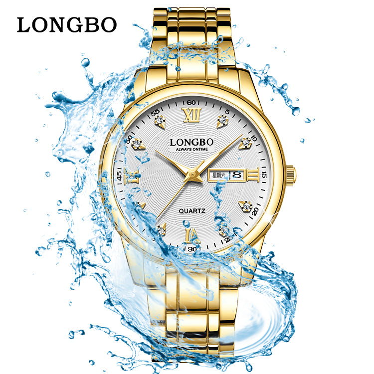 Stainless Steel Luxury Wristwatch
