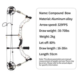 Compound Bow and Arrow Set Aluminum Alloy 35-70Lbs for Hunting Fishing and Competition