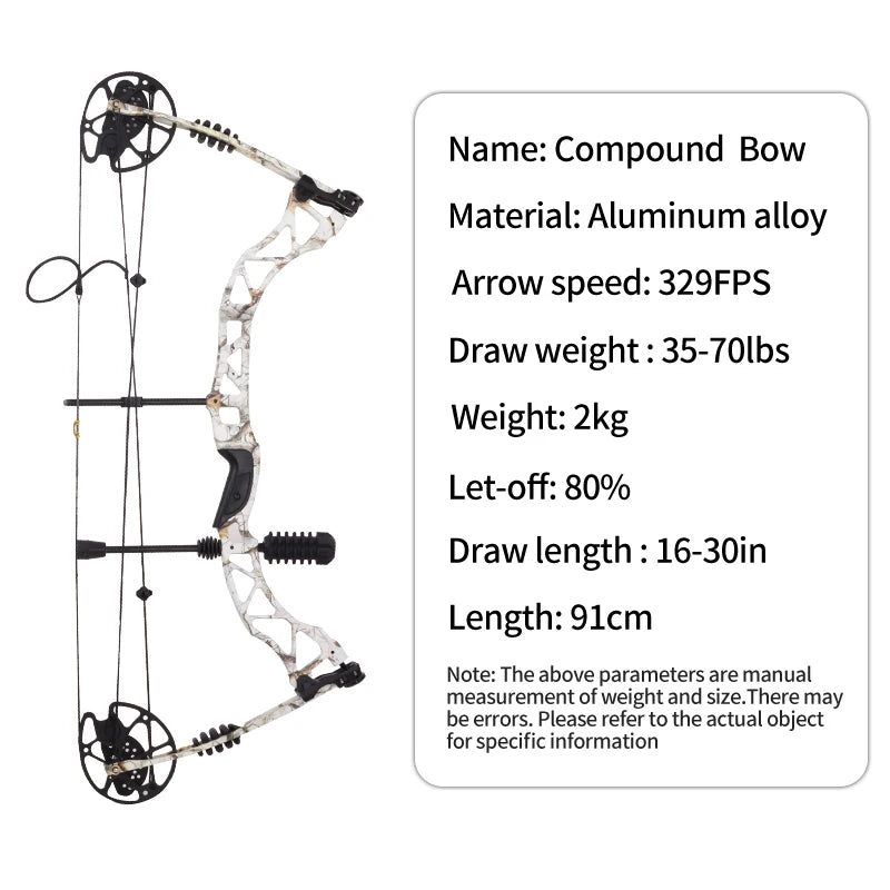 Compound Bow and Arrow Set Aluminum Alloy 35-70Lbs for Hunting Fishing and Competition