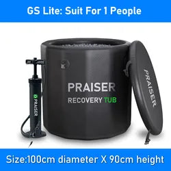 With Lid Foldable Icetub Barrell Inflatable Insulated Tub Met Logo Cold Plunge Therapy Bathtub Recovery Pod - Ice Bath for Sale