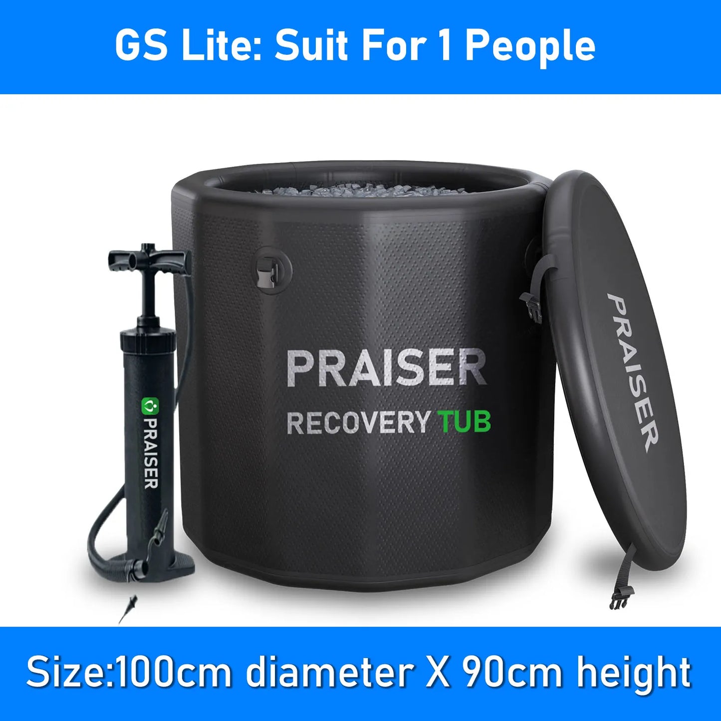 With Lid Foldable Icetub Barrell Inflatable Insulated Tub Met Logo Cold Plunge Therapy Bathtub Recovery Pod - Ice Bath for Sale