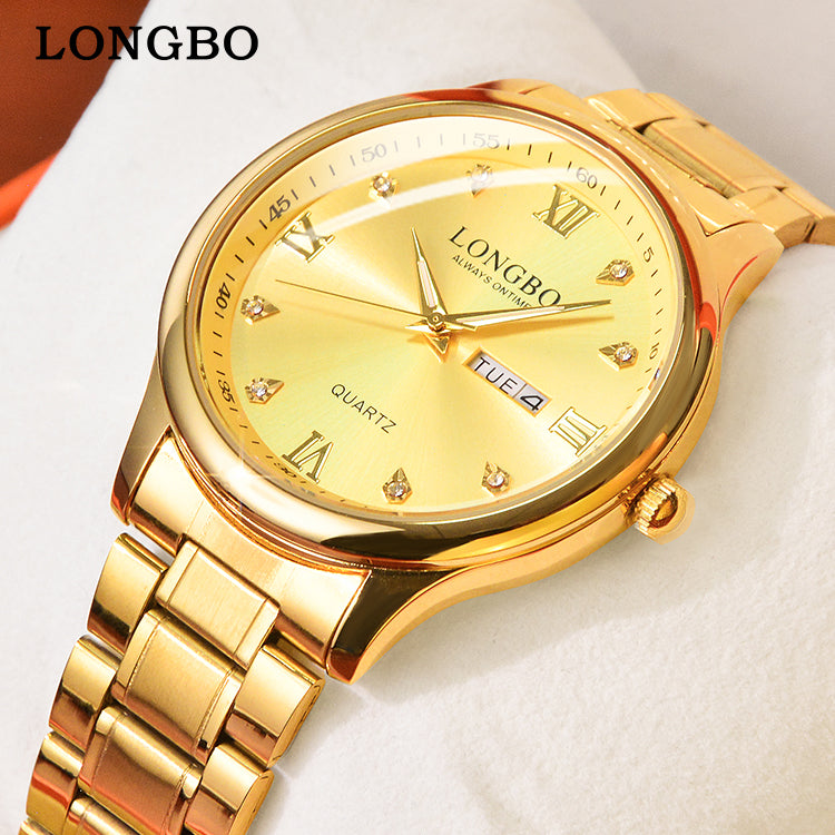 Stainless Steel Luxury Wristwatch
