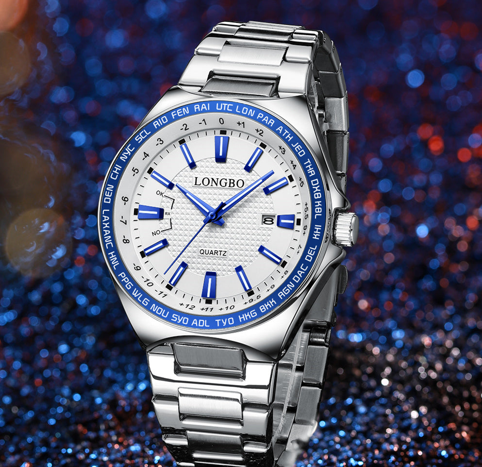 Stainless Steel Luxury Wristwatch