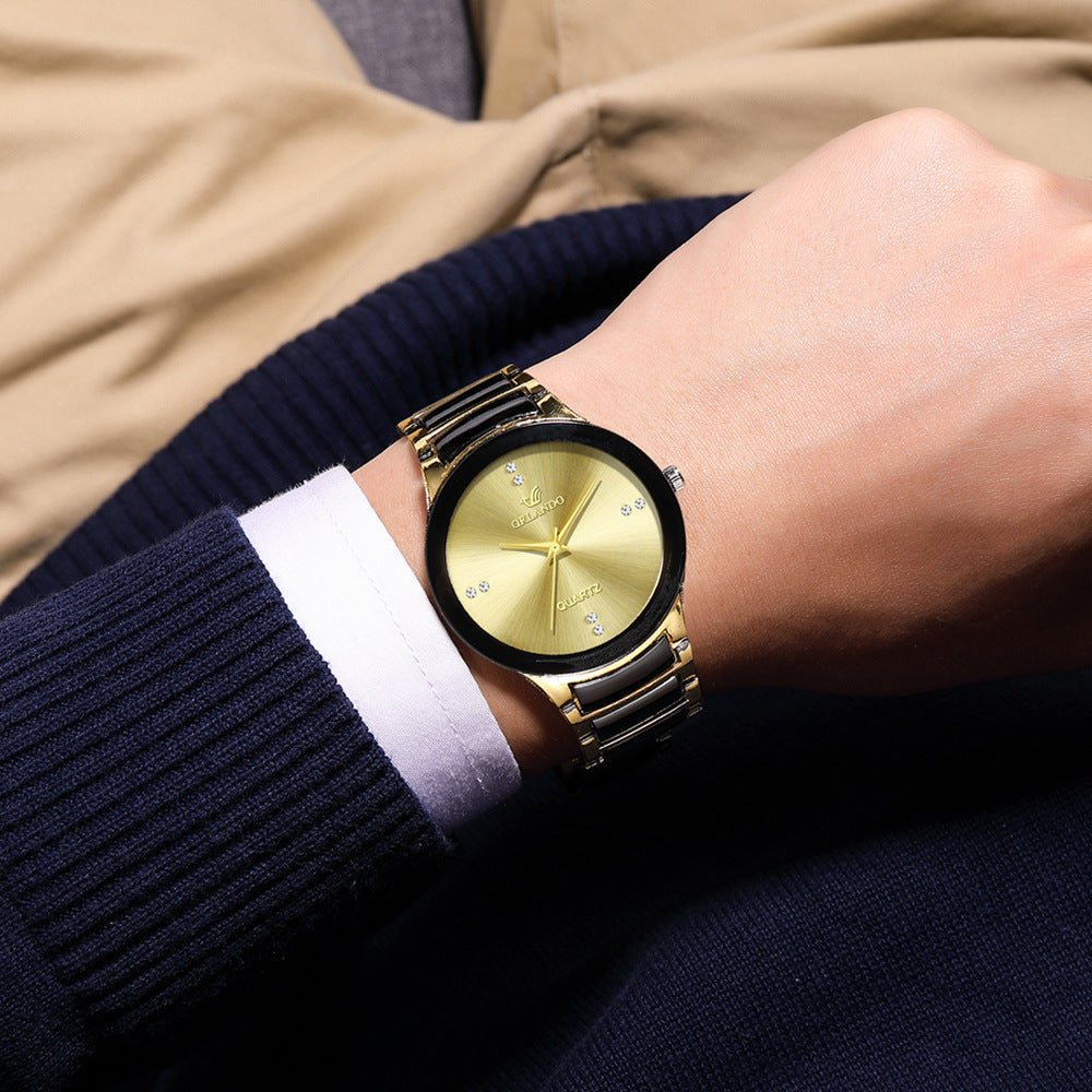 2023 High Quality Men Stainless Steel Quartz Relogio Masculino Wrist Watch