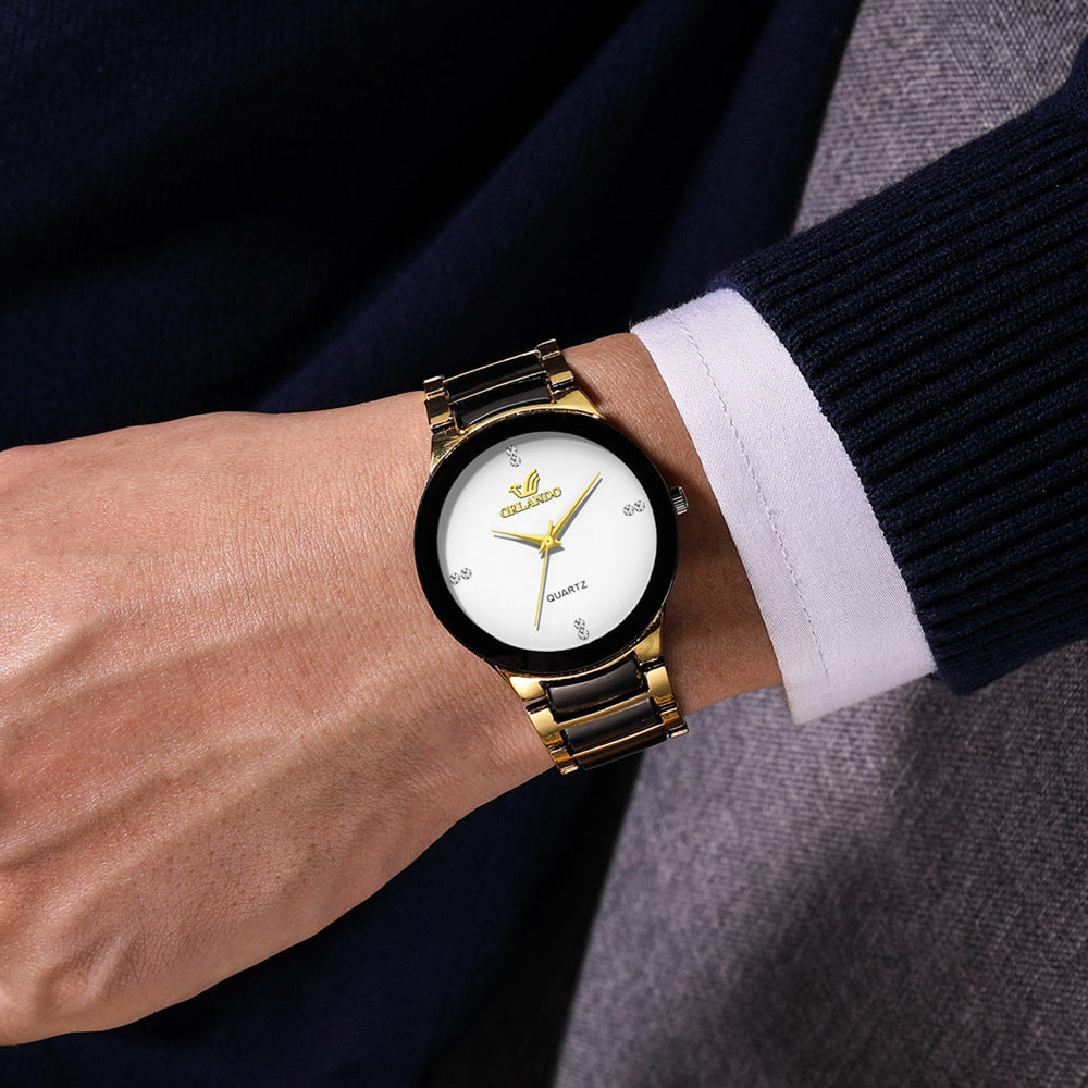 2023 High Quality Men Stainless Steel Quartz Relogio Masculino Wrist Watch