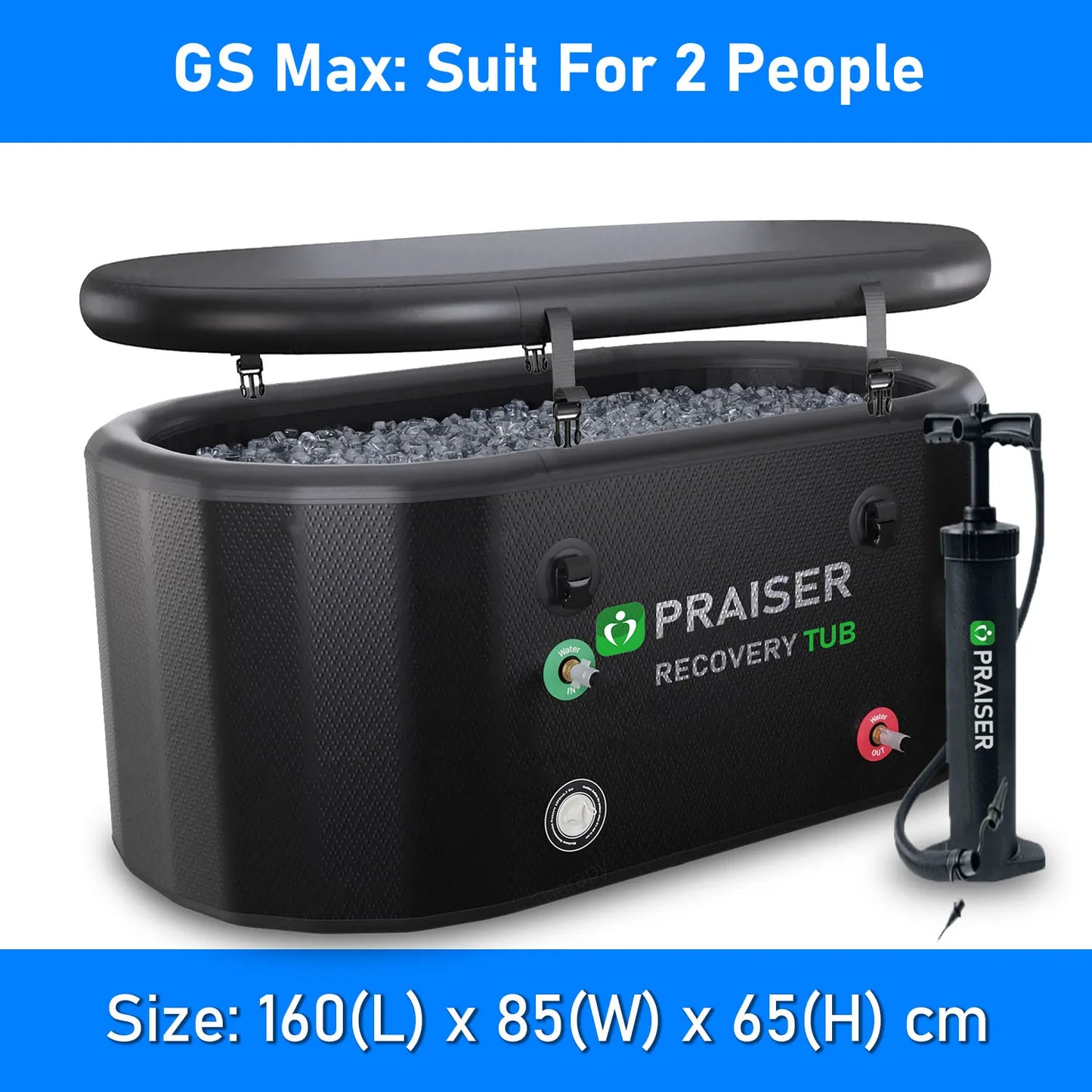 With Lid Foldable Icetub Barrell Inflatable Insulated Tub Met Logo Cold Plunge Therapy Bathtub Recovery Pod - Ice Bath for Sale