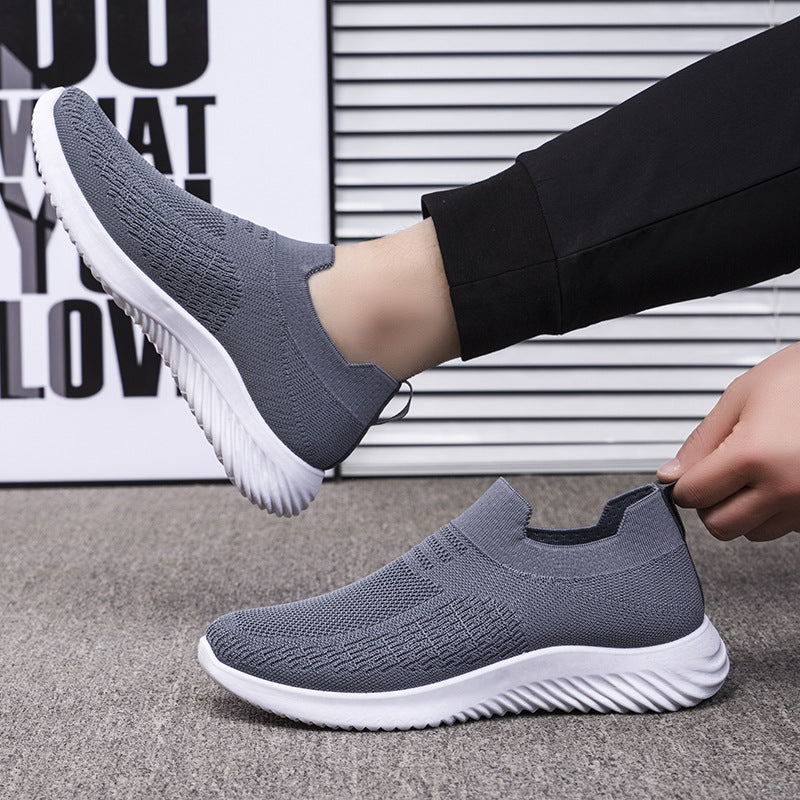 Mesh Men's Black Slip on Breathable Summer Sneakers for Man
