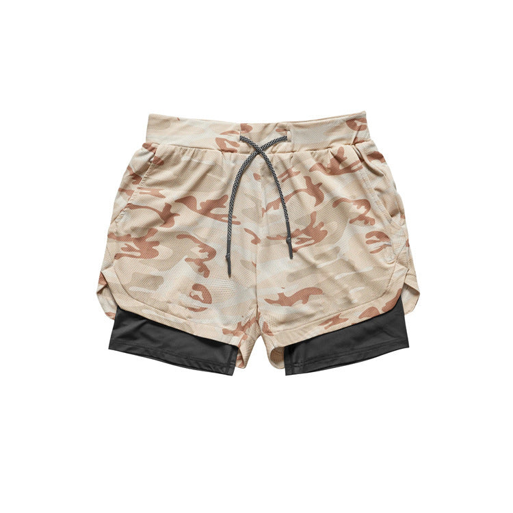 "2 in 1 Summer Athletic Shorts for Men - Featuring Phone Pockets and Dry Fit Technology for Ultimate Flexibility and Comfort during Workouts"