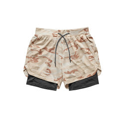 "2 in 1 Summer Athletic Shorts for Men - Featuring Phone Pockets and Dry Fit Technology for Ultimate Flexibility and Comfort during Workouts"